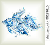 abstract tropical fish