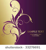 golden floral background