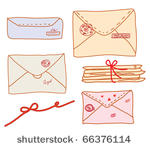 set of post funny letters...