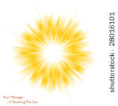 yellow sun on white