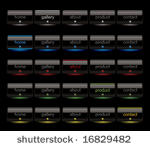 website black button bars set...