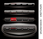 website black buttons bars set...