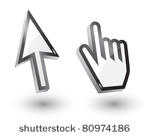 vector mouse arrow  and hand...