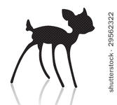 bambi silhouette vector...