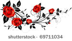 ornament with red flowers