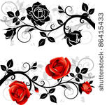ornament with roses
