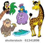 set of african animals 2  ...