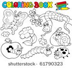 coloring book with small...
