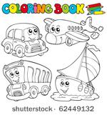 coloring book with various...