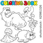 coloring book with dinosaurs 2  ...