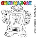 coloring book with school...