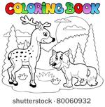 coloring book with happy...