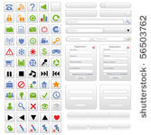 white web design elements set....
