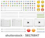 white web design elements set....