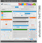web design elements set. 2.0....