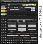 web design elements black....