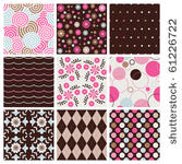 vector set of nine colorful...