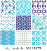 vector set of nine seamless...