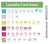 icon set of laundry symbols