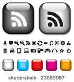 vector. aqua buttons  glossy...