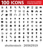 hundred vector icons for web...