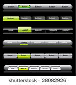 web menu header set. vector.