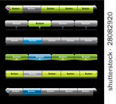 web menu header set. vector.