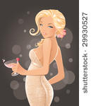 sexy woman with cocktail