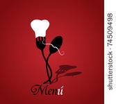 vector menu pattern with spoon...