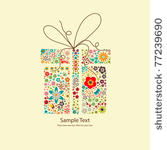 vector picture of gift with...