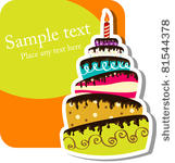 vector picture with birthday...