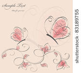 vector picture with flowers and ...