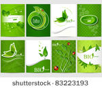 vector eco design background set