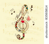 vector musical background with...