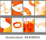vector orange brochure design...