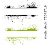 grunge banner frame in black...