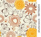 retro floral pattern