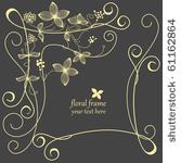 floral frame linework