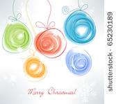 cute colorful christmas balls