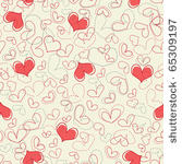 cute hearts seamless background