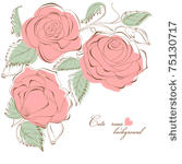 cute roses decorative corner