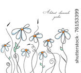 abstract chamomile garden
