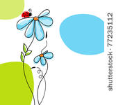 cute nature scene  ladybug...