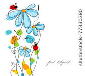 flowers and ladybugs love story