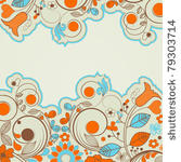colorful summer floral frame