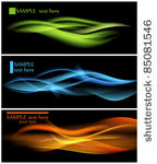 shiny color waves over dark...