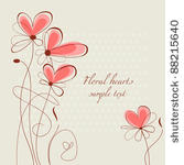 vector floral hearts  ornament...