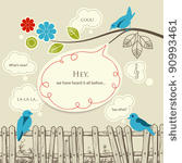 blue birds talking...
