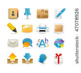 post office icon set