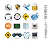 illustration of network icon set